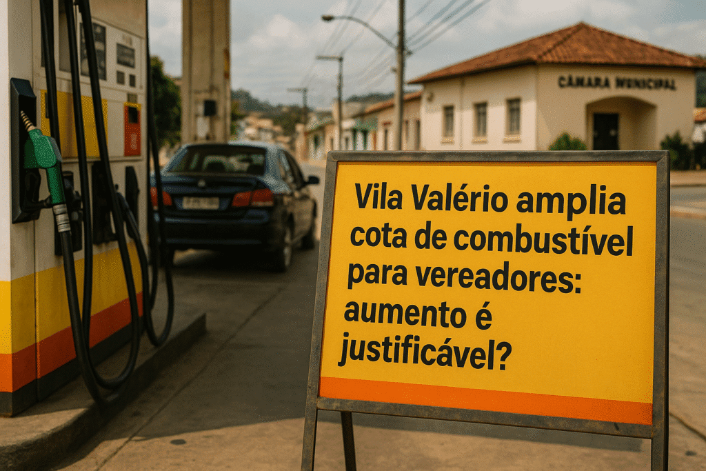 Vila Valério amplia cota de combustível para vereadores: aumento é justificável?